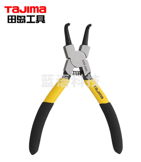 田岛（TAJIMA）孔用曲爪卡簧钳125（德式） 1206-2091