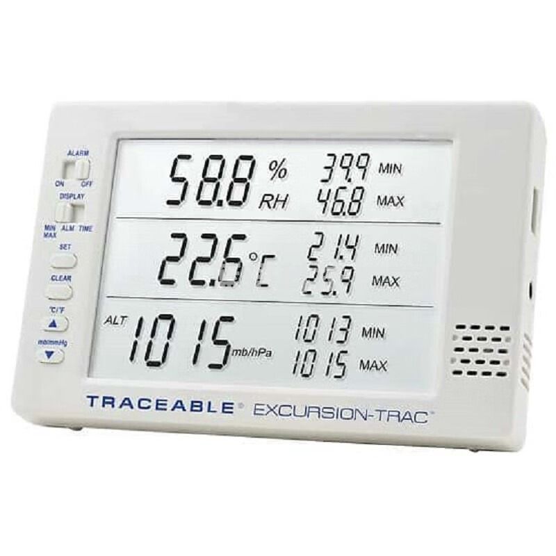 科尔帕默/Cole-parmer Traceable实验室/洁净室/培养箱/工业电子用温湿压测量仪，数字式压力计温湿度计-带校准证 教学仪器