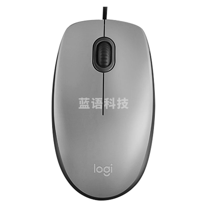 罗技（Logitech）M111有线静音鼠标笔记本台式机USB游戏办公家用光电 灰色