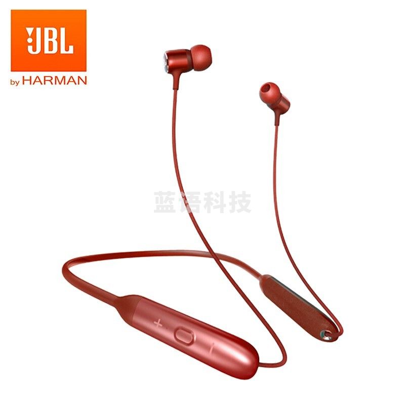 JBL LIVE 220BT 颈挂式入耳式无线蓝牙智能耳机 音乐运动耳机 手机通用 宝石红