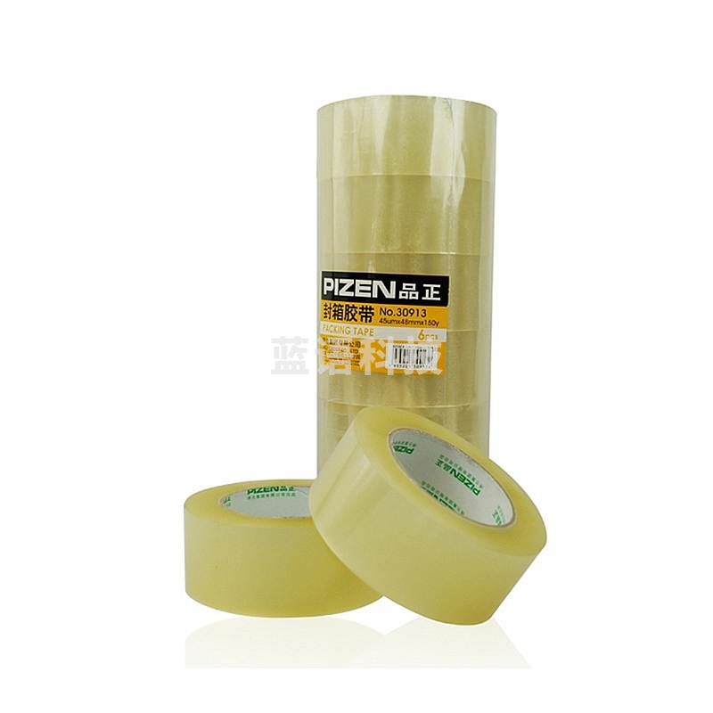 得力品正30913封箱胶带48mm*150y*45um(透明)(6卷/筒)