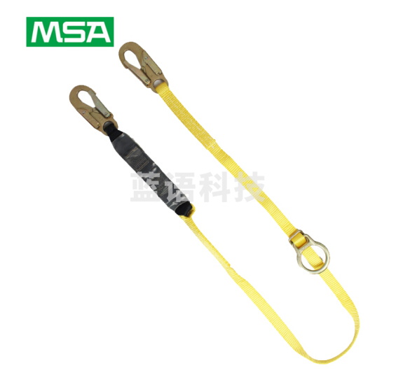 梅思安/MSA 9302003单腿吸震绳 长度可调节 65mm开口锚点挂钩