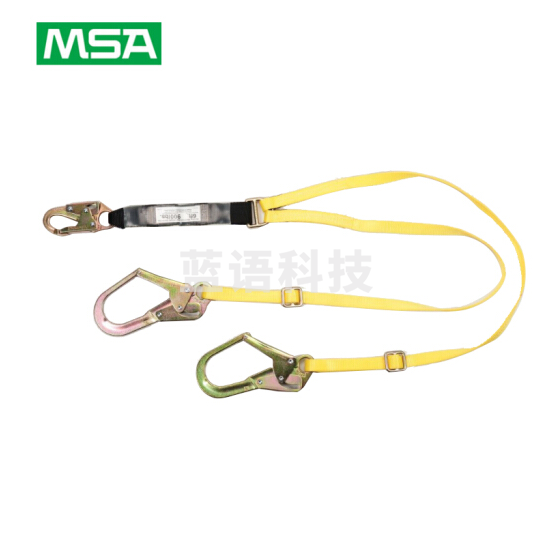梅思安/MSA 9302004双腿吸震绳 长度可调节 65mm开口锚点挂钩