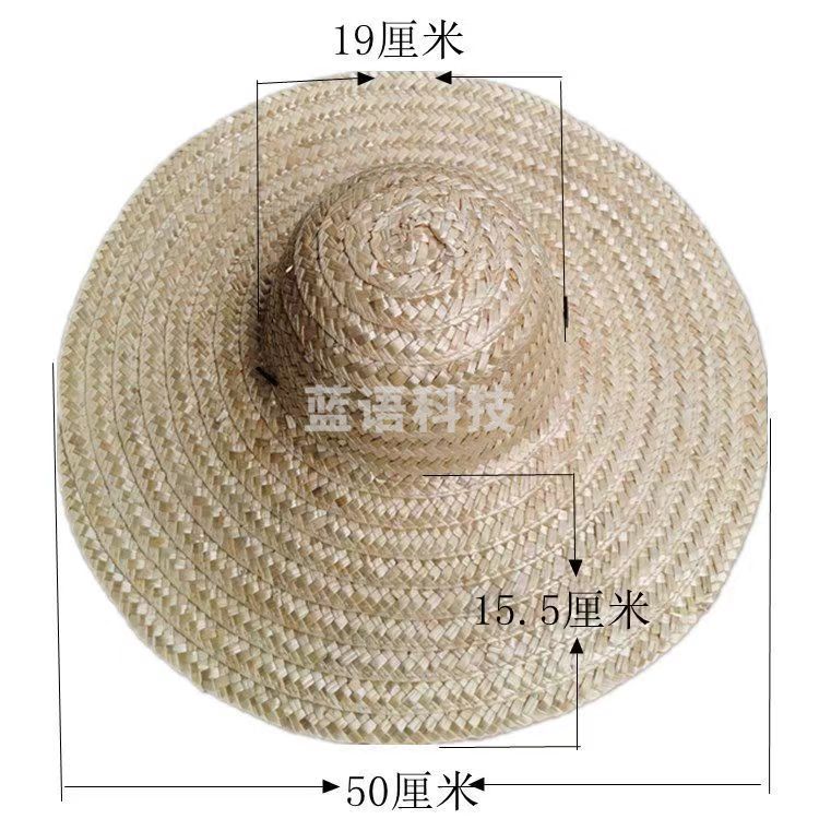 夏季农民草帽 防晒遮阳工地帽 大沿麦秆草编帽