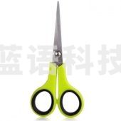 得力deli剪刀6005140mm(黄色、蓝色)12把/盒（颜色随机)