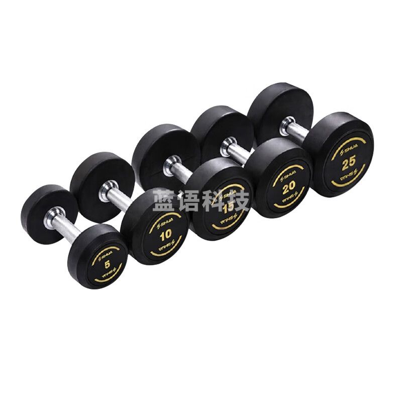 舒华(SHUA) 包胶哑铃组合健身房健身器材哑铃架专业运动健身器械 R390包胶哑铃组合