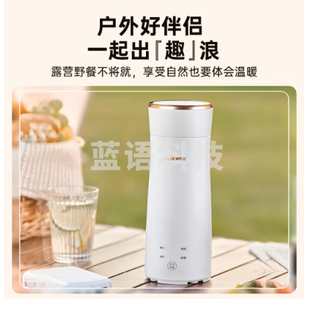 奥克斯(AUX)电热水杯加热杯热水壶 插电保温烧水杯 迷你便携式旅行出差 智能恒温烧水HX-DR01A