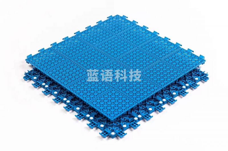 中塑复合大双格ZS-5150 篮球场，地板，室外，经典软连接悬浮防滑耐磨地板