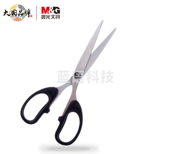 晨光文具ASS91312办公家用剪刀 大号手工剪纸刀 办公用品 黑色单把装195mm