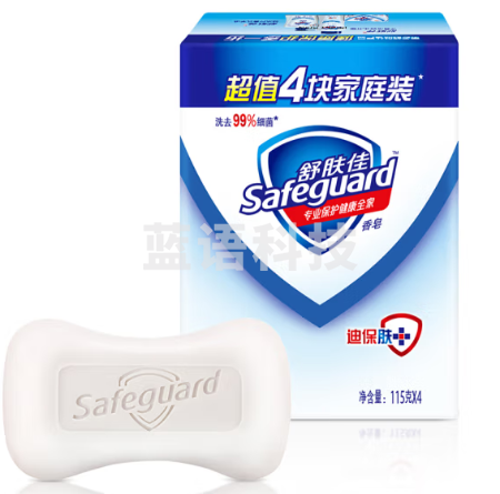 舒肤佳香皂 纯白清香型115g*4块装 家庭优惠装组合装