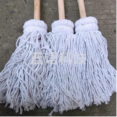 巨联 大圆头木把墩布棉线吸水拖把老式拖布1个裝