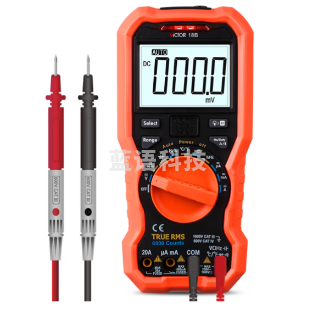 胜利仪器（VICTOR）VC18B 手机蓝牙万用表 数字高精度 全自动量程 智能万能表