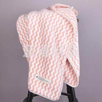 三利速干大浴巾 A类柔软吸水裹身巾男女成人儿童包边带挂绳洗澡用超大毛巾 70*140cm 珊瑚粉