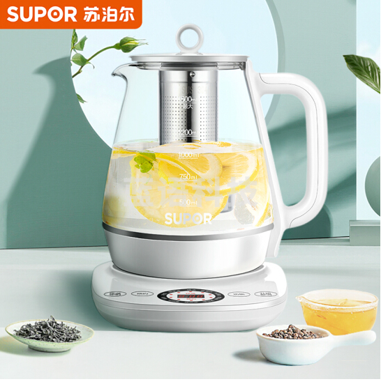 苏泊尔（SUPOR）SW-15YJ28 养生壶 煮茶壶 电水壶烧水壶电热水壶 花茶壶电茶壶1.5L煮茶器 玻璃