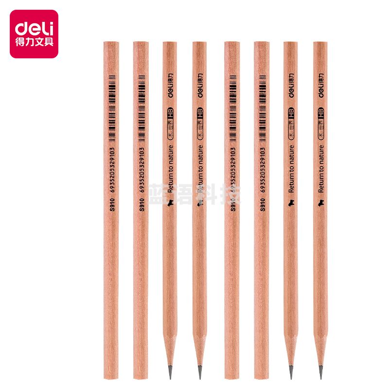 商品编号： 得力 S910 铅笔 HB 12支/盒 (单位:盒) 原木色