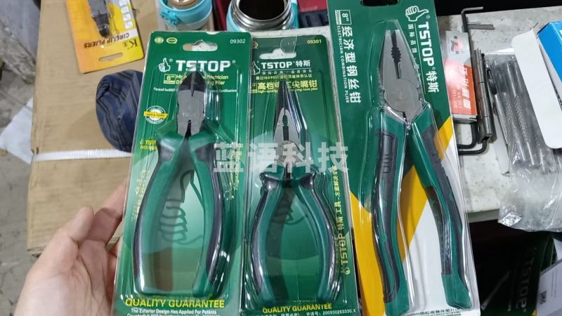 特斯钳子三件套 09302 6寸斜嘴钳+09301 6寸尖嘴钳+09111 8寸钢丝钳(套)KVVX04141730212854