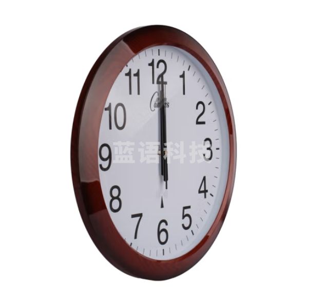 康巴丝 三代智能电波钟办公挂钟钟表大壁钟客厅时钟考场专用仿木电波钟自动对时2060S