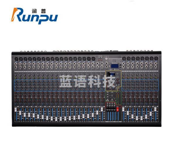 润普Runpu 国产化专业调音台舞台演出视频会议本地扩音模拟24路4编组4AUX输出调音台RP-MTY8024UX