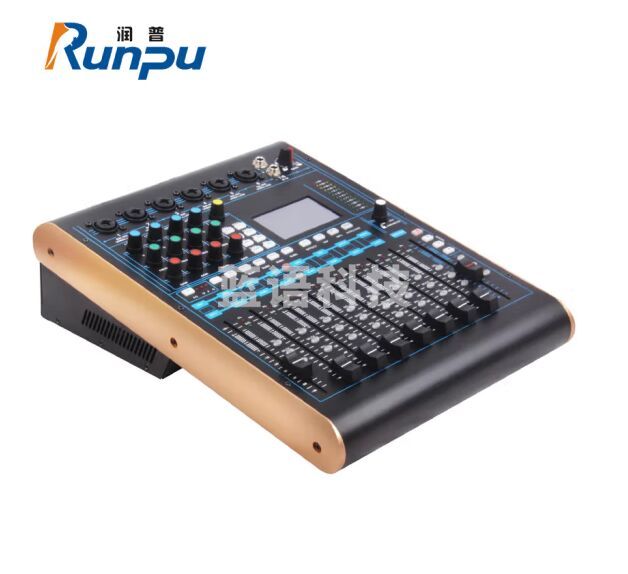 润普（Runpu）国产化全数字专业调音台12路内置声卡带电脑远程控制功能触摸屏支持多轨录音脚踏开关RP-STV12