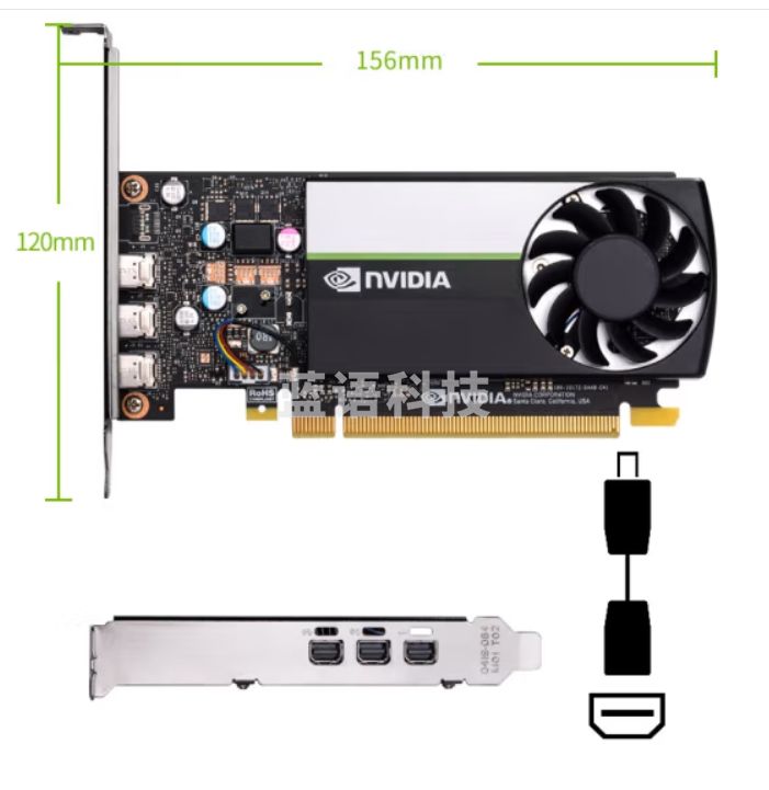 英伟达（NVIDIA） T400 4G 建模渲染绘图专业图形设计师Quadro全新CAD作图画图显卡 T400 4G