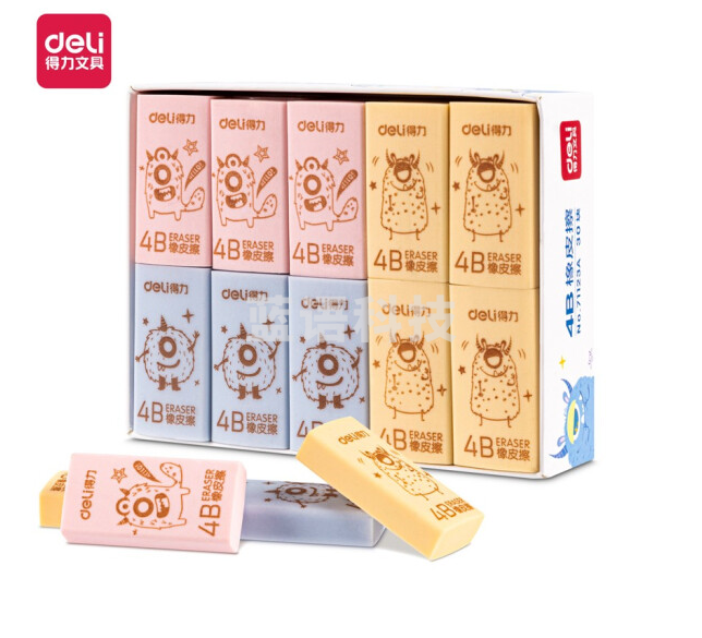 得力71123A 美术绘图橡皮 30块/盒