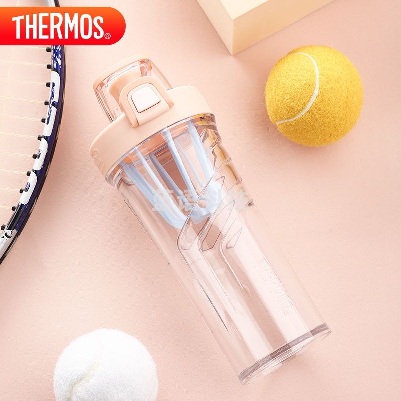 膳魔师（THERMOS）朱一龙同款运动Tritan塑料水杯500ML摇摇杯TP-4086M-LP(CN)橘粉色