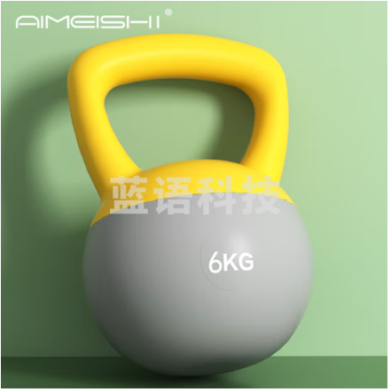 艾美仕(AiMeiShi)软壶铃女士健身家用男士哑铃提壶翘臀神器深蹲健身器材 6KG