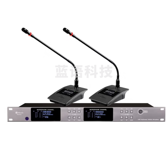 麦谷Micgrain MG6620无线一拖二鹅颈麦克风 会议室录播演讲 长咪杆