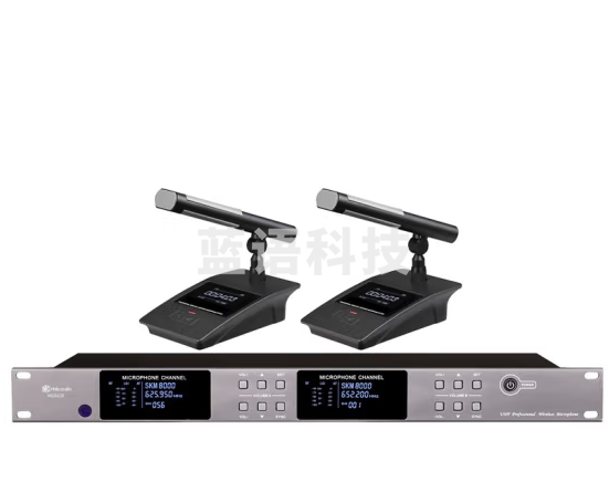 麦谷Micgrain MG6620无线一拖二鹅颈麦克风 会议室录播演讲 方咪杆