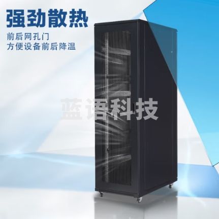 得标GL-6042 42u加厚款交换机机柜 弱电监控 板材1.0MM厚冷轧钢 网孔门服务器机柜