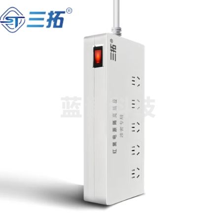 三拓 红黑电源隔离插座红黑电源滤波器 防泄密防电磁波信息泄露 5位5米线