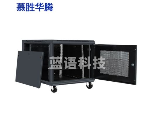 慕胜华腾 G1.6009宽60深100高50CM前网孔门黑色小型办公服务器800-1000加深机柜可放置1-3台设备