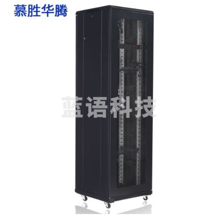 慕胜华腾 A9.6642 2米42u 监控UPS交换机网络机柜 加厚款 网孔前门