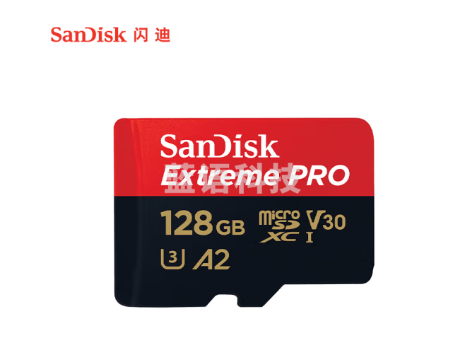 闪迪(SanDisk)SDSQXCY-128G-ZN6MA 128GB TF(MicroSD)内存卡A2 4K V30 U3 C10 至尊超极速移动存储卡 读速200MB/s 写速90MB/s