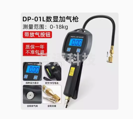 气压表胎压表高精度数 大屏DP-01L(带放气按钮)