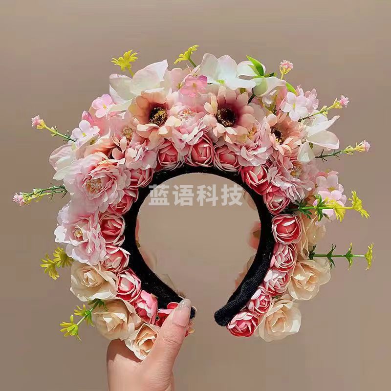 民族浔埔女手工仙女花环儿童拍照花仙子网红超仙森系可爱