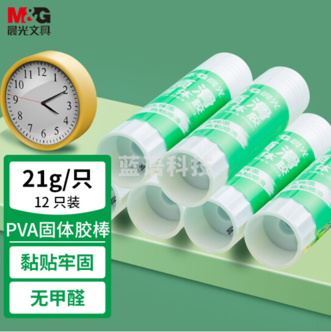 晨光(M&G)文具21g高粘度顺滑PVA固体胶水/胶棒 快干耐用 学习生活手工胶棒 办公用品 12个/盒ASGN7104