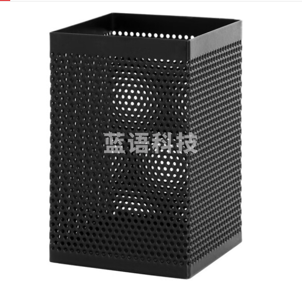 得力(deli)908 金属网纹笔筒 方形