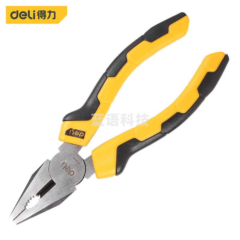 得力(deli)钢丝钳6寸高碳钢钢丝钳老虎钳 DL0001