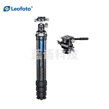 徕图(Leofoto)LS-224C+LH-25R+BV-1R轻便携无中轴碳纤维三角架微单单反相机拍视频摄影三脚架套装