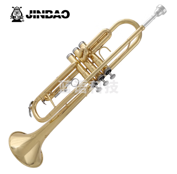 津宝JBTR-300 小号乐器降B调 演奏考级漆金西洋吹管乐器