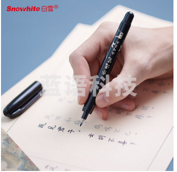 白雪(snowhite)直液式秀丽笔 勾线笔软笔式毛笔练字书法 大楷中楷小楷绘画美工笔pm30 12支装