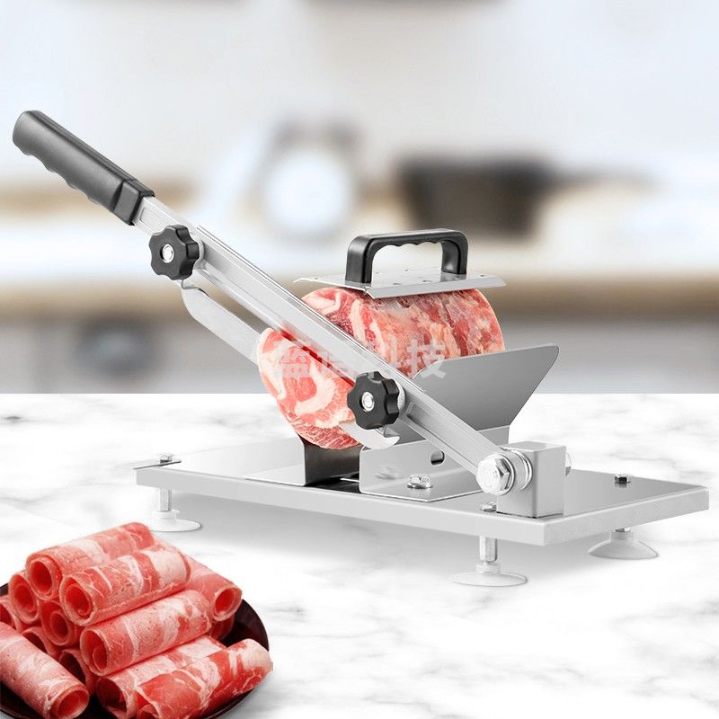拜杰 羊肉切片机切肉片机 肥牛羊肉卷切片机切肉机 家用商用羊肉卷切片机 手动刨肉机 SZ-228
