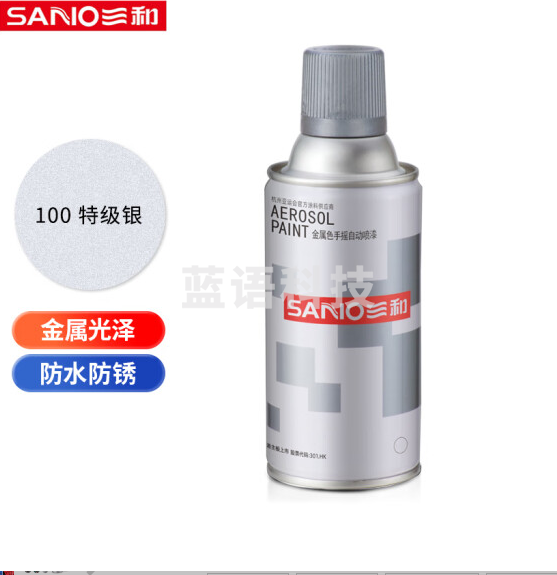 三和（SANVO）J2B100-60-208 金属自喷防锈油漆 轮毂改色漆350ml 特级银