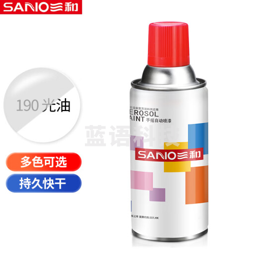 三和（SANVO）J2A190-60-235 普通自喷漆手喷漆 工业防腐金属防锈漆 汽车轮毂改色划痕修复自动喷漆350ML 光油