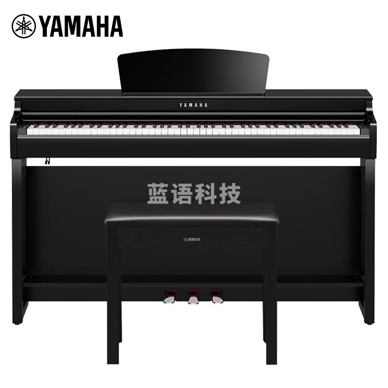 雅马哈（YAMAHA）CLP725PE 电钢琴 88键重锤 立式智能电子钢琴烤漆 黑色