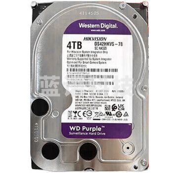 海康威视HIKVISION 监控通用硬盘 西数紫盘3.5英寸 SATA接口 4TB DS42HKVS