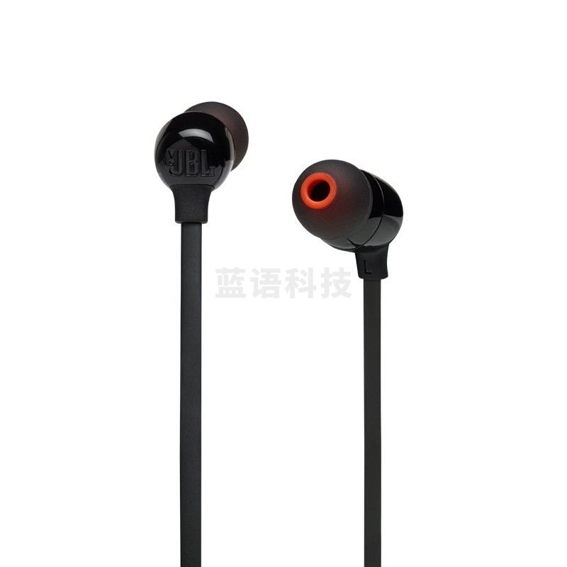 JBL TUNE125BT 颈挂式无线蓝牙耳机 半入耳式通话跑步运动耳机 带麦线控音乐耳机 苹果安卓手机通用 熔岩黑