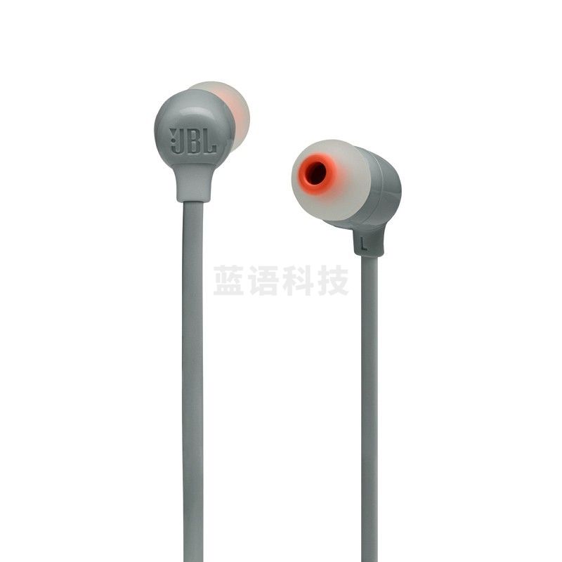 JBL TUNE125BT 颈挂式无线蓝牙耳机 半入耳式通话跑步运动耳机 带麦线控音乐耳机 苹果安卓手机通用 优雅灰
