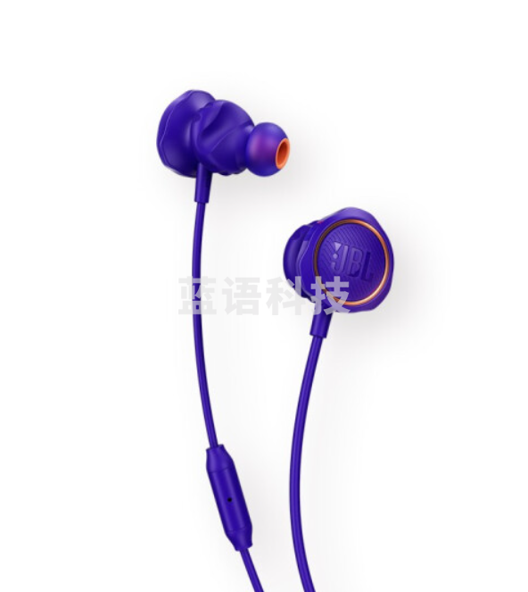 JBL 量子风暴Q50 入耳式游戏耳机 有线带麦克风 switch电竞耳机手机语音通话通用音乐耳麦 神秘蓝